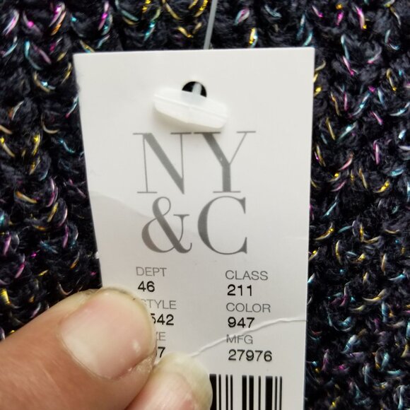 New York & Company Sweater Womens Medium Soho Black Multicolor Pullover *NWT* - Picture 5 of 13